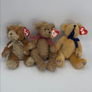 Ty Beanie Babies, Ty Attic Treasure 1992 1st Gen Tag Reggie the Jointed Bear